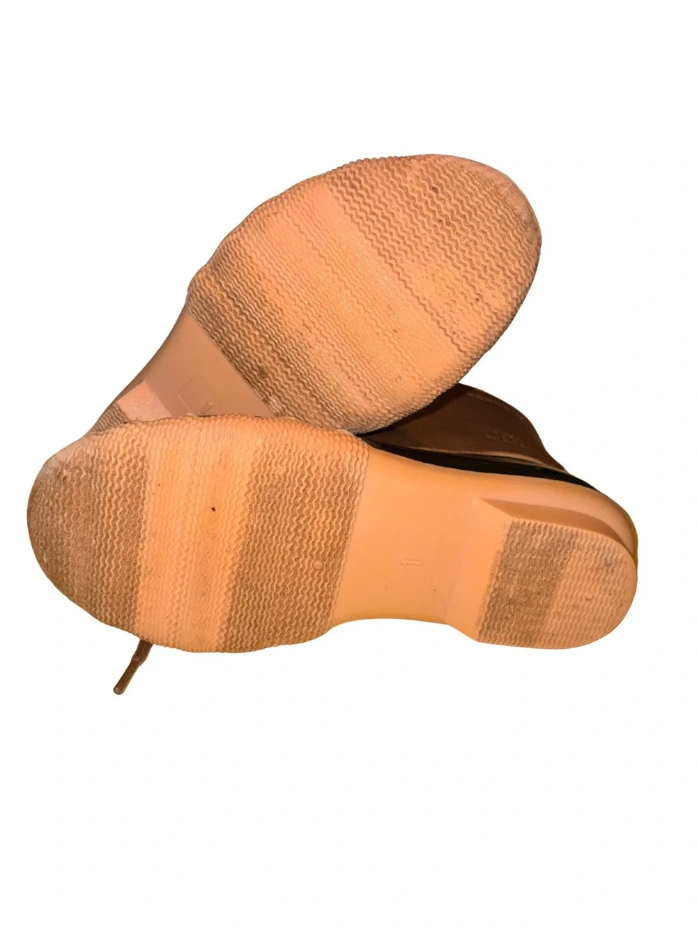 JBU Brown Leather Lace-Up Boots with Cream Lining
